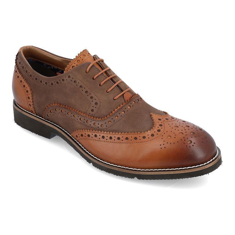 Thomas & Vine Covington Brogue Mens Oxford Dess Shoes Blue Product Image