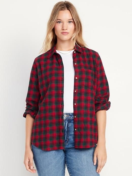 Classic Flannel Button-Down Shirt Product Image