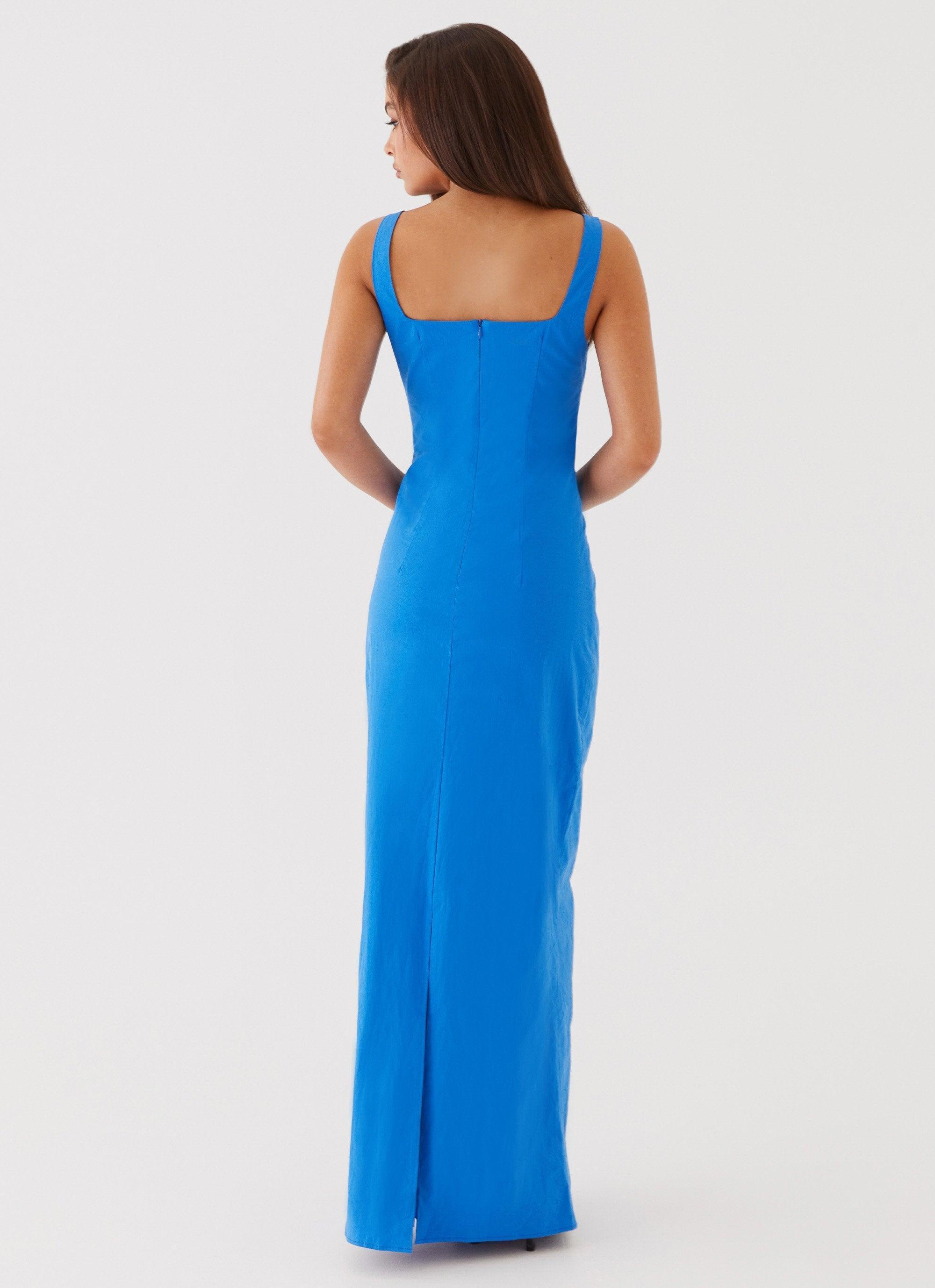 Sonya Square Neck Maxi Dress - Cobalt Product Image