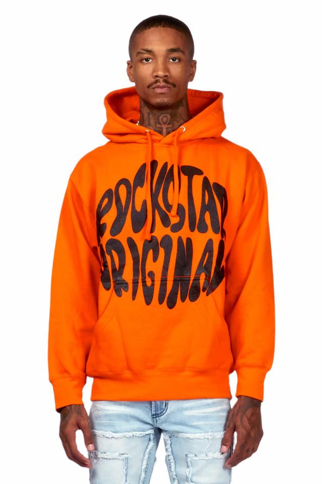 Thierry Orange Graphic Hoodie Male Product Image