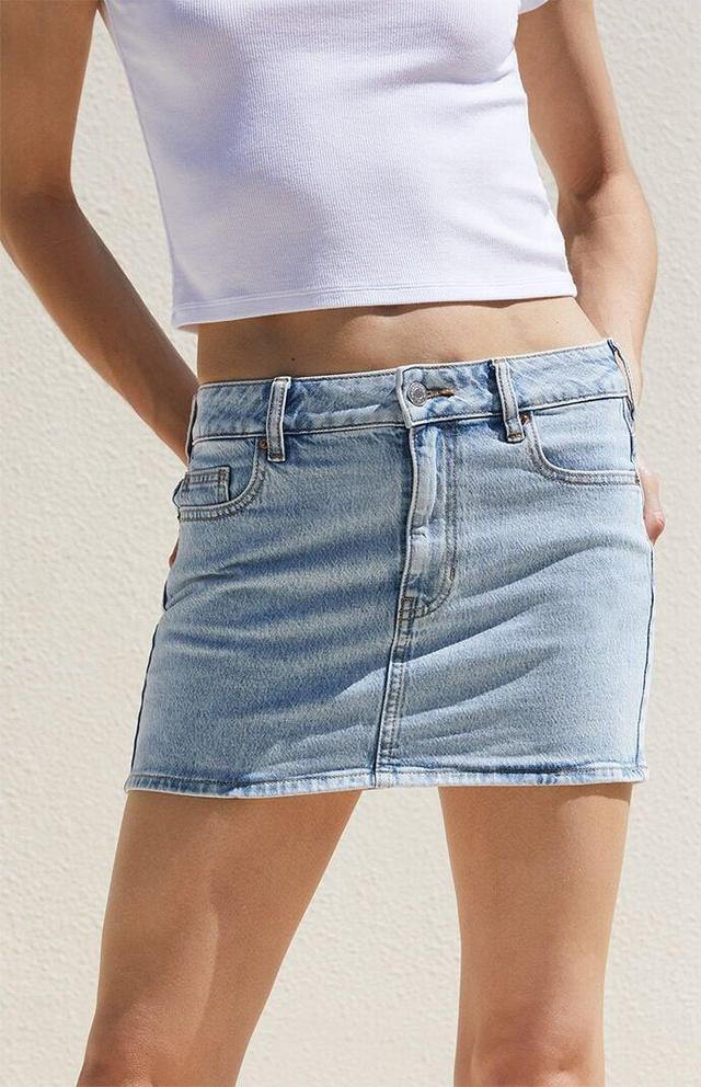 Women's Bella Light Indigo Denim Skirt Product Image