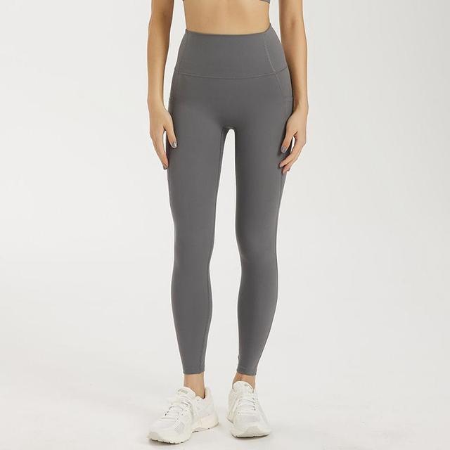 High Waist Plain Sports Leggings Product Image