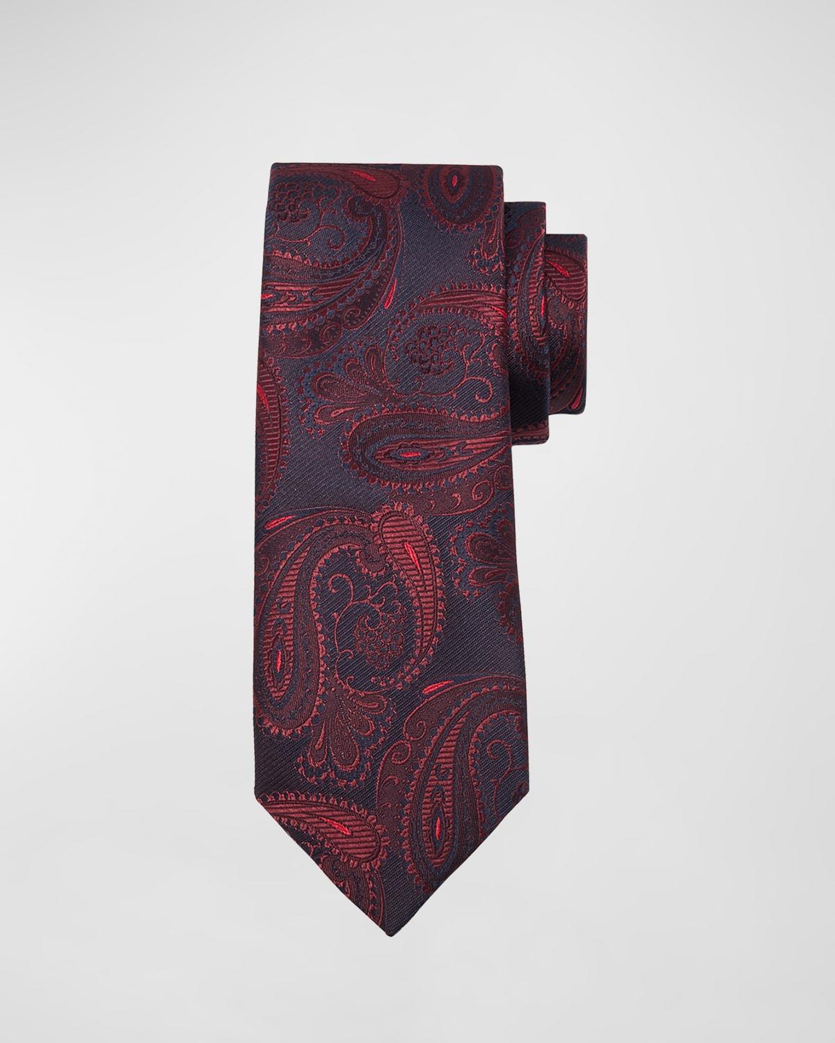 Men's Woven Paisley Silk Tie Product Image