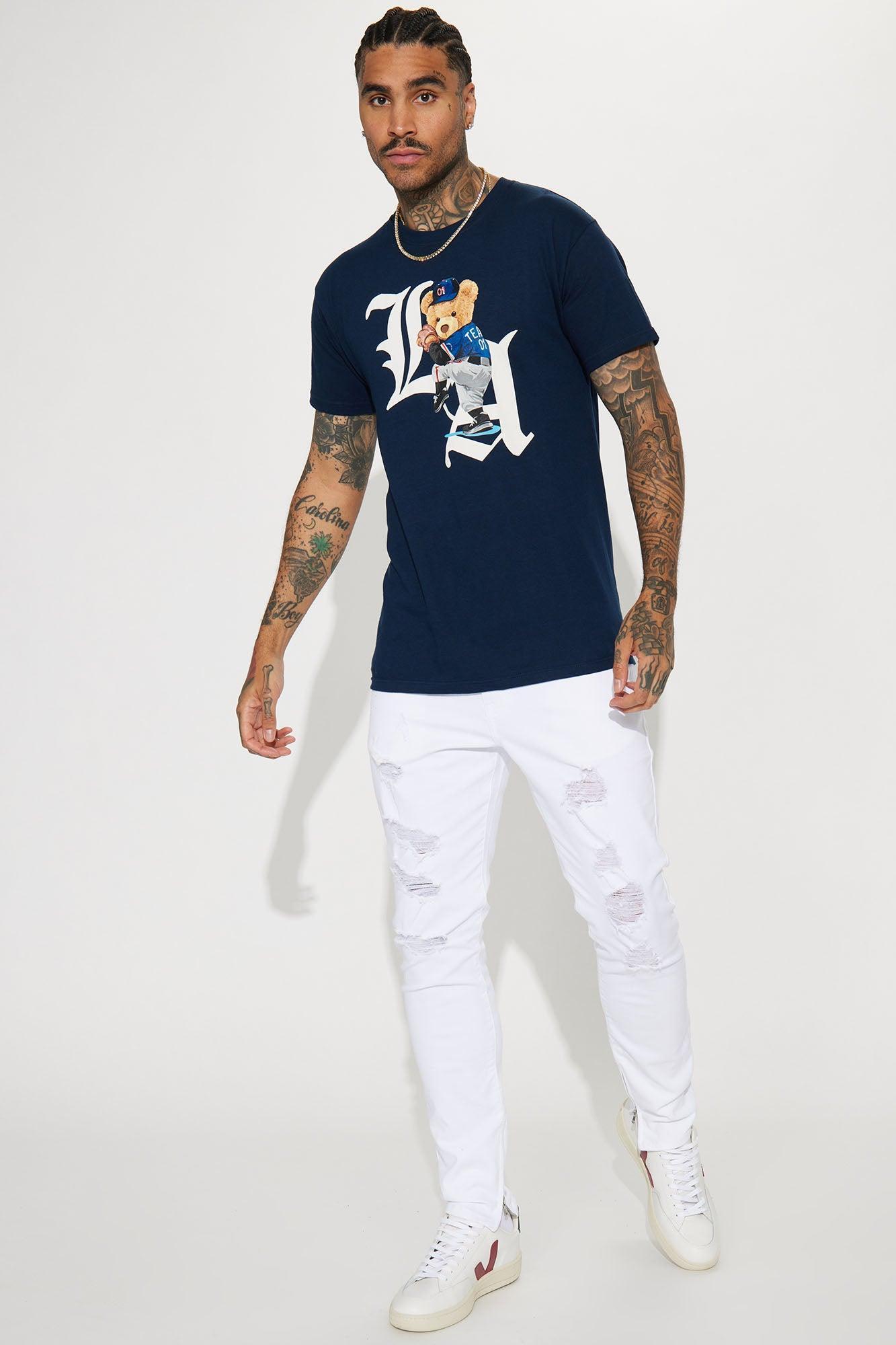 L.A. Teddy Short Sleeve Tee - Navy Product Image