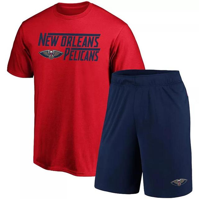 Mens Fanatics Branded /Navy New Orleans Pelicans T-Shirt & Shorts Combo Pack Product Image