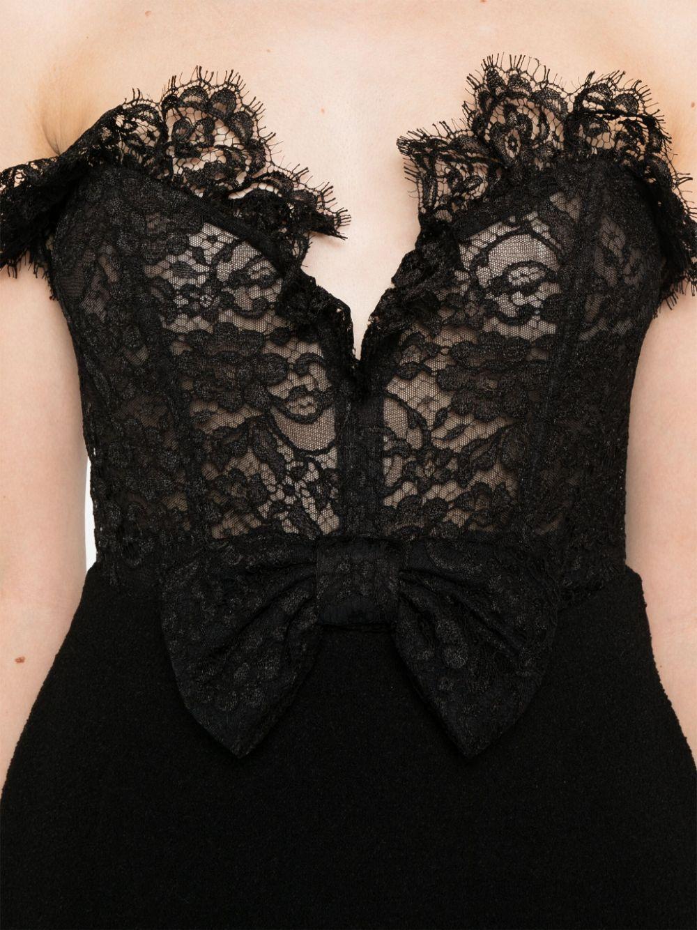 bow-detail lace bustier top Product Image