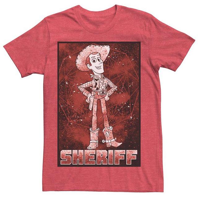 Mens Disney / Pixars Toy Story Sheriff Woody Tee Red Grey Product Image