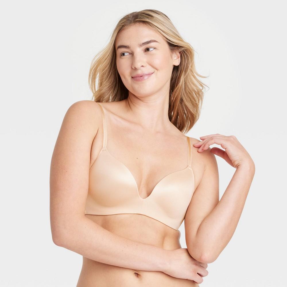 Womens Wirefree Push-Up Bra - Auden Beige 38B Product Image