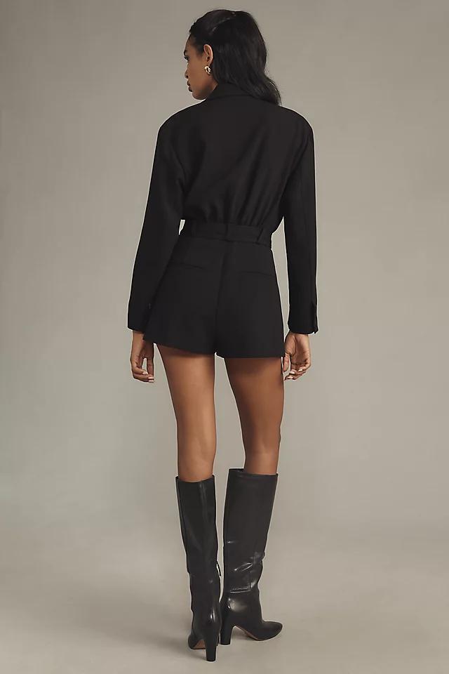 By Anthropologie Belted Blazer Romper Product Image