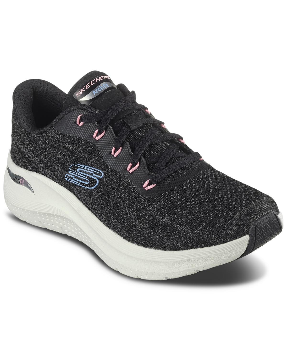 Skechers Womens Go Walk Arch Fit 2.0 - Rich Vision Walking Sneakers from Finish Line - Black Product Image