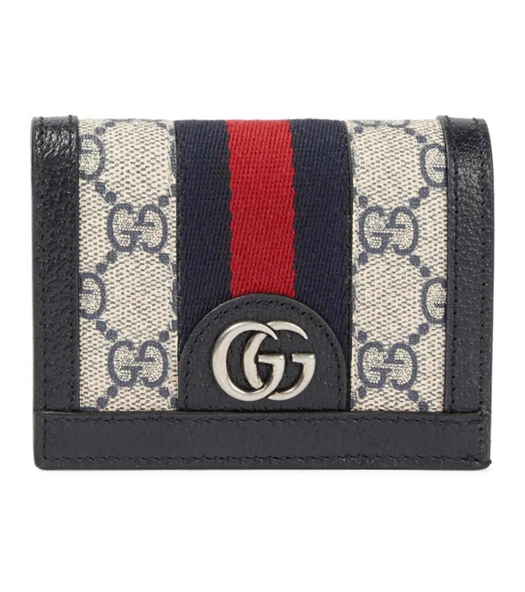 GUCCI Ophidia Gg Leather Wallet In Beige Blu/blu/brb Product Image