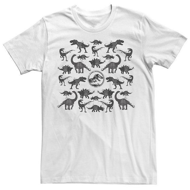 Mens Jurassic Dinosaur Pattern Silhouette Tee Product Image