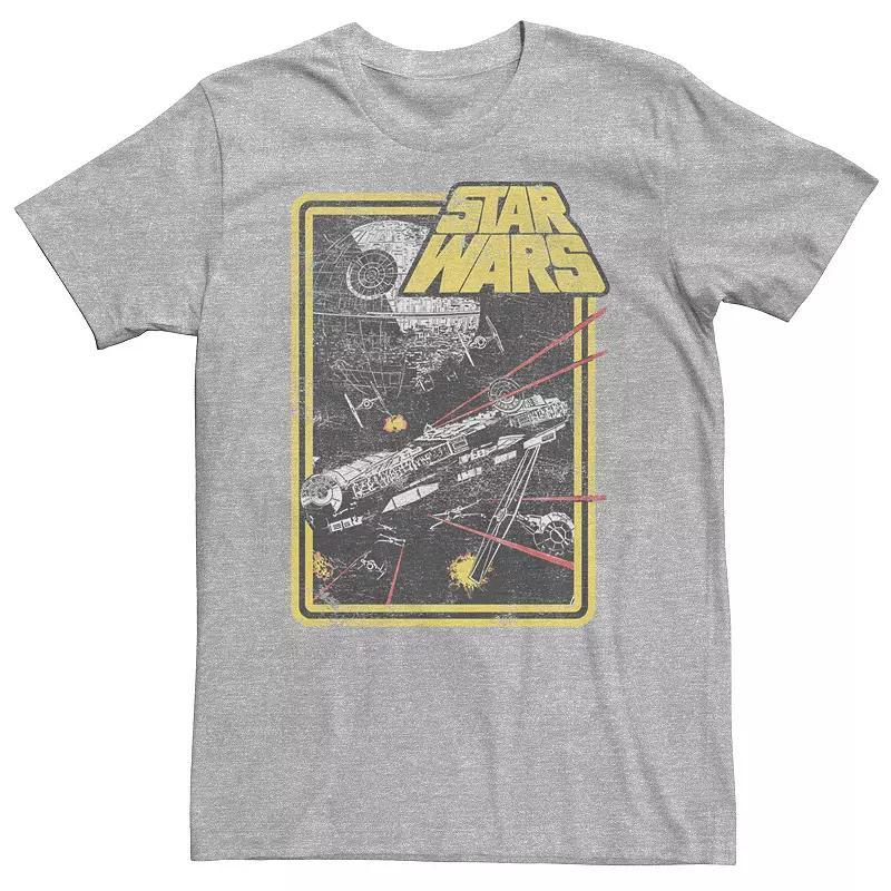 Big & Tall Star Wars Retro Falcon Flight Poster Tee, Mens Product Image