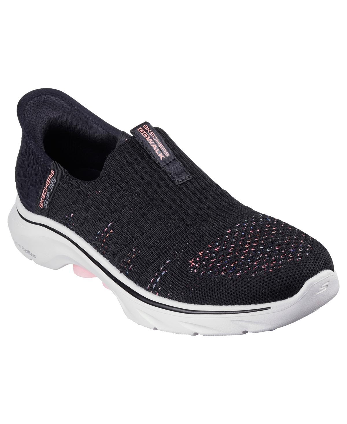 Skechers Womens Go Walk 7- City Lights Casual Walking Sneakers - Purple Product Image