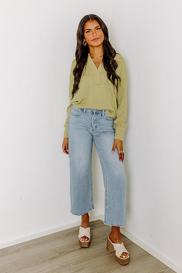 Just USA Wren High Waist Straight Leg Jean in Light Wash Product Image