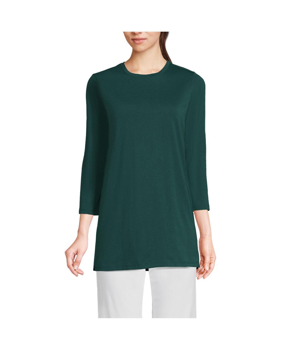 Lands End Womens Supima Crew Neck Tunic Product Image