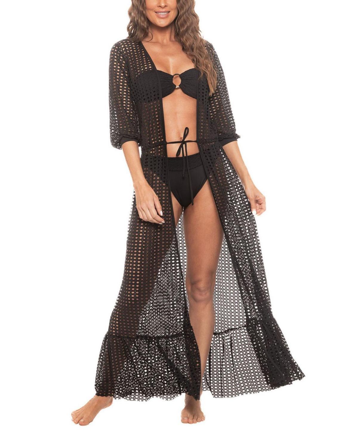 Guria Beachwear Womens Lattice Duster Cover-up Product Image