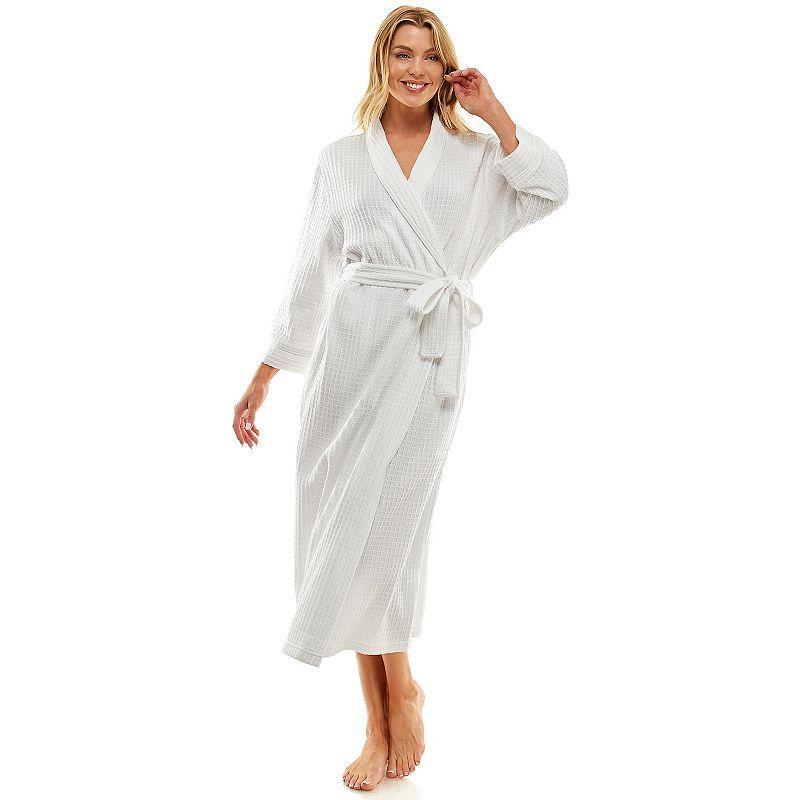 Womens Croft & Barrow Waffle-Knit Kimono Robe Product Image