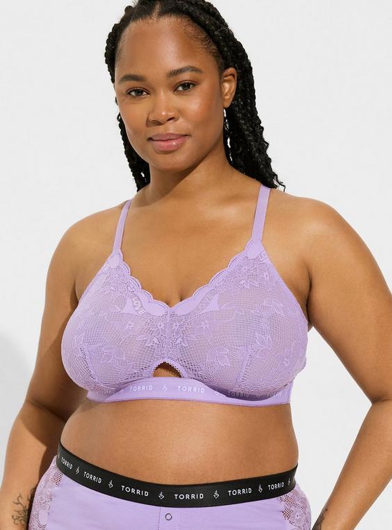 Tattoo Lace Bralette With Keyhole Product Image