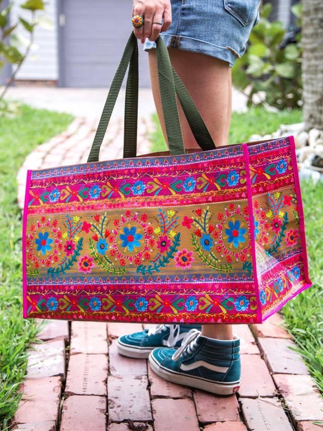 Carry All Tote Bag - Floral Border Product Image