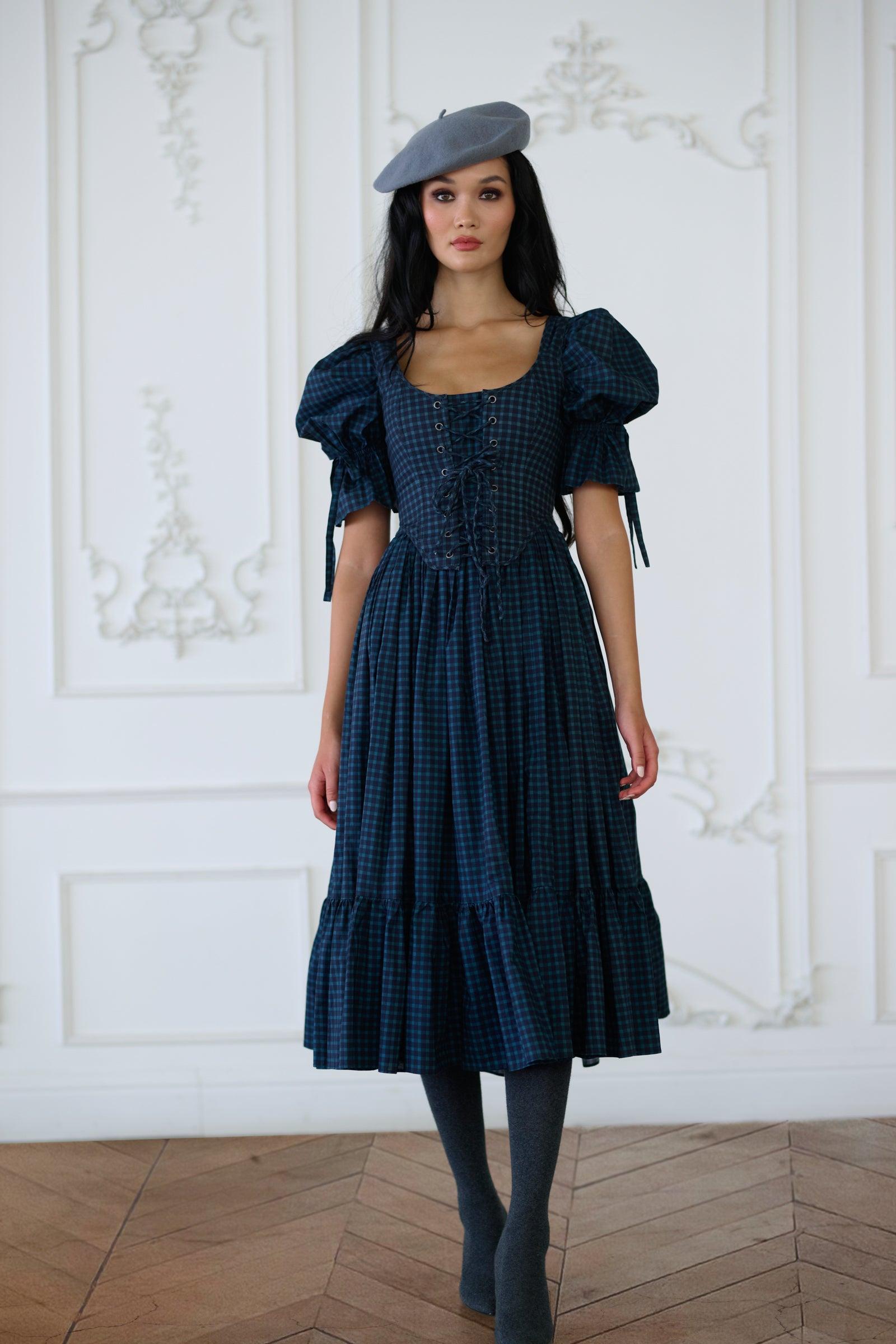 The Farmhouse Tartan Market Dress Product Image