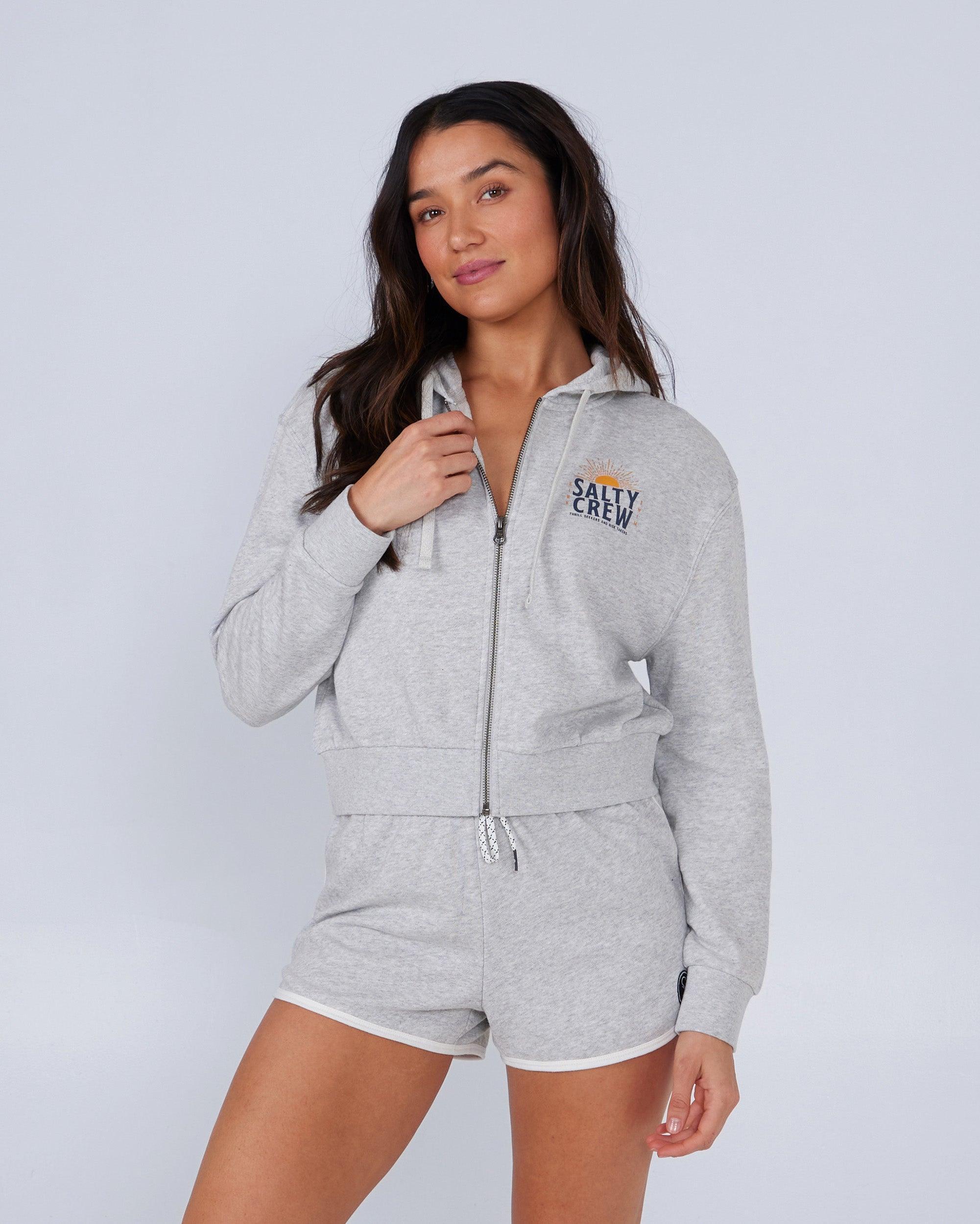 Cruisin Crop Zip Hoody - Athletic Heather Female Product Image