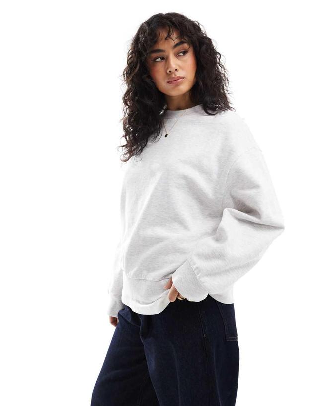 ASOS DESIGN ultimate oversized sweatshirt in ice heather Product Image