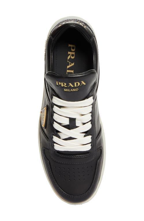 Leather Low-top Sneakers In Black Product Image