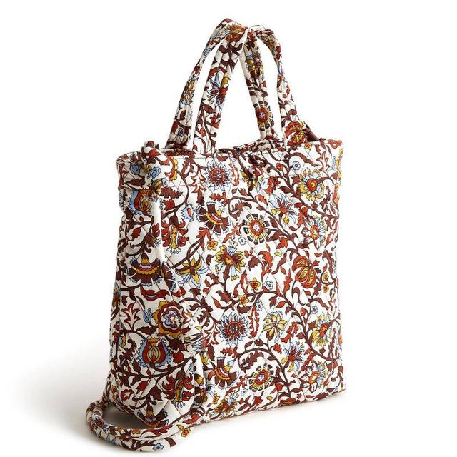 Vera Bradley Mini Original Tote Bag Women in Marrakesh Vines Cream Brown/White Product Image