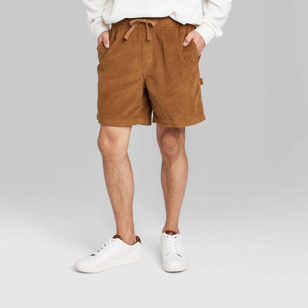 Mens 6.5 Regular Fit Pull-On Shorts - Original Use Brown XL Product Image