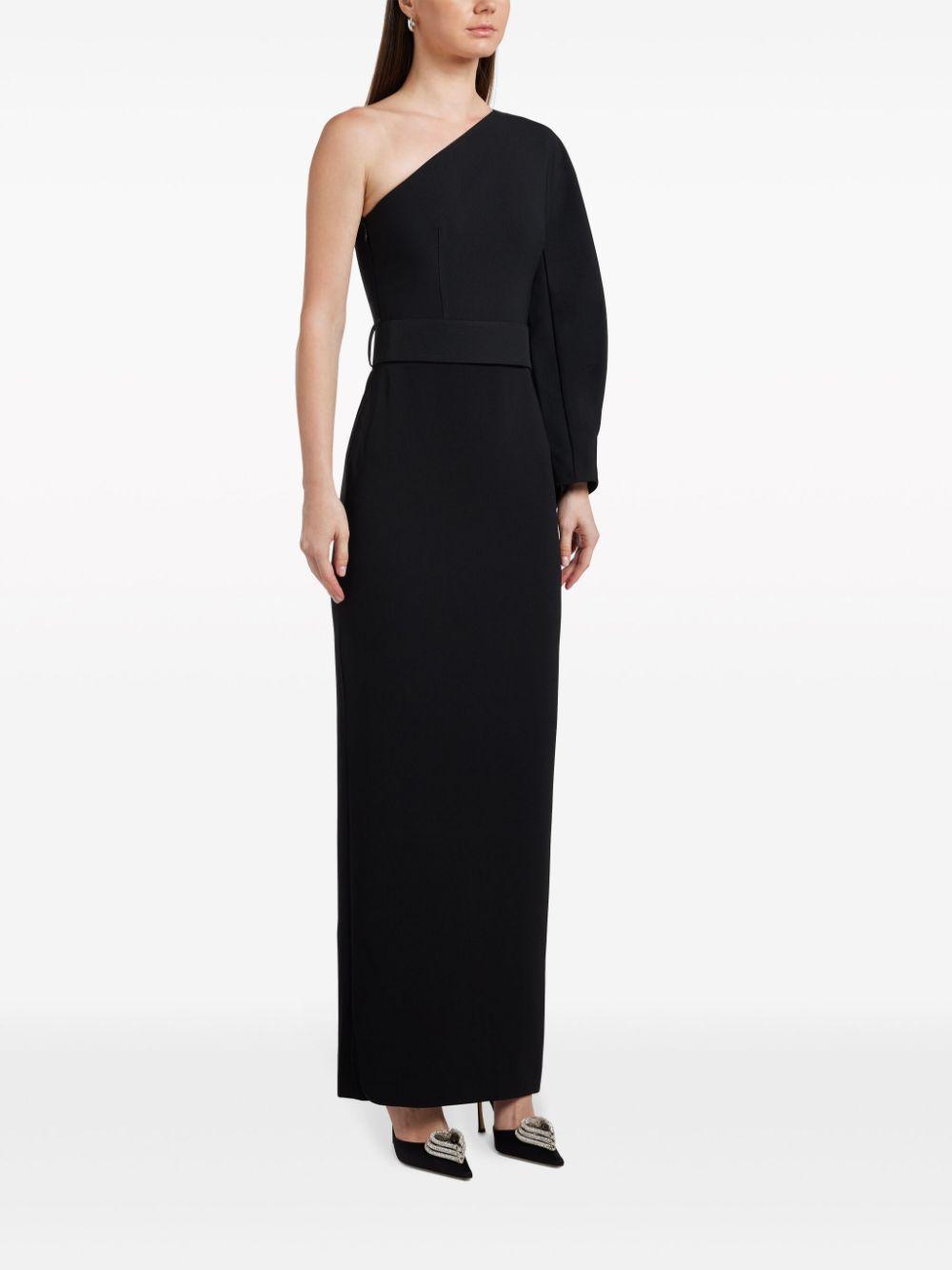 one-shoulder belted maxi dress Product Image