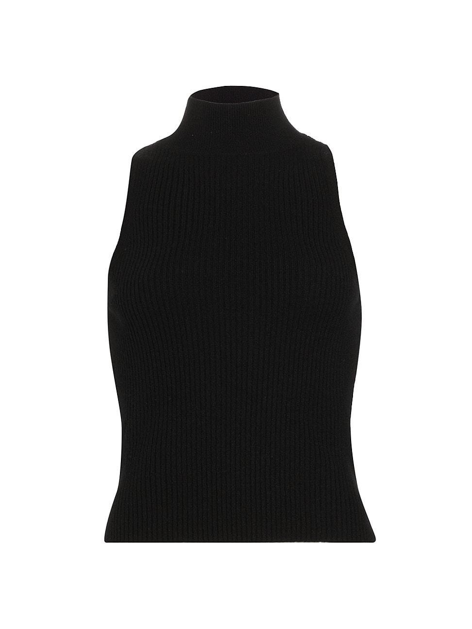 Womens Farrah Cashmere Turtleneck Tank Product Image