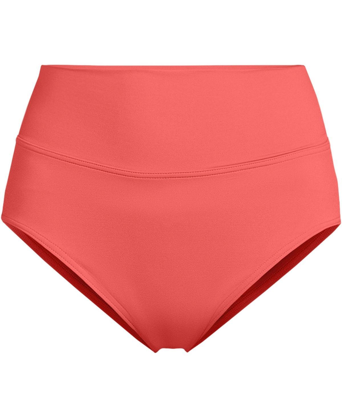 Lands End Womens Chlorine Resistant Pinchless High Waisted Bikini Bottoms Product Image