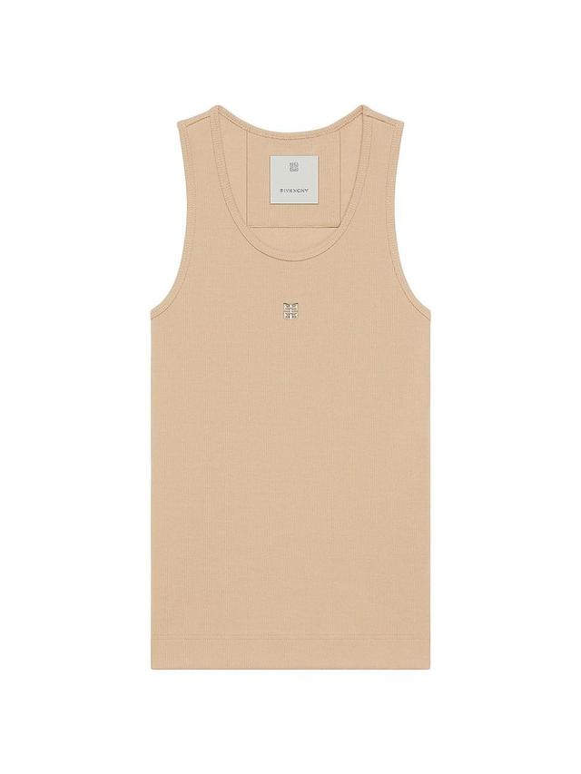 Givenchy Rib Tank Top in Beige Product Image