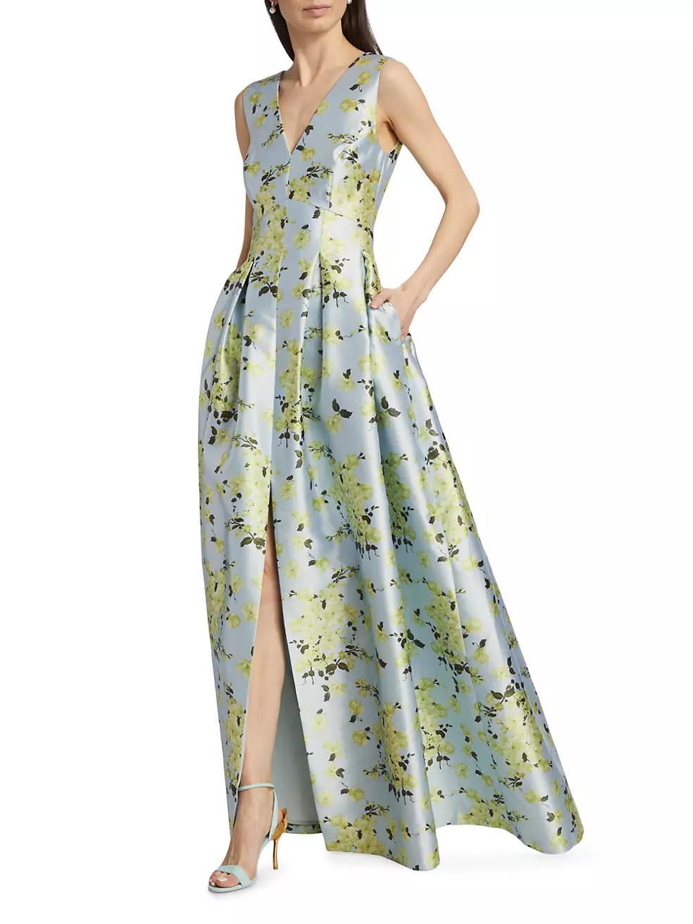 Brooke Floral Mikado Gown Product Image