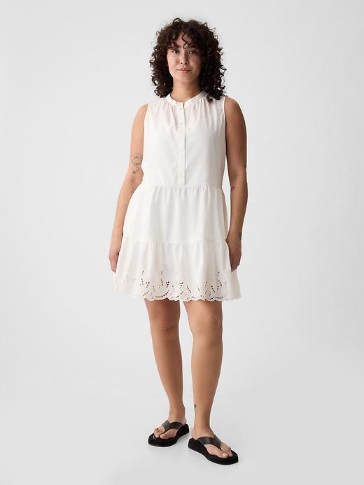 Eyelet Mini Shirtdress Product Image