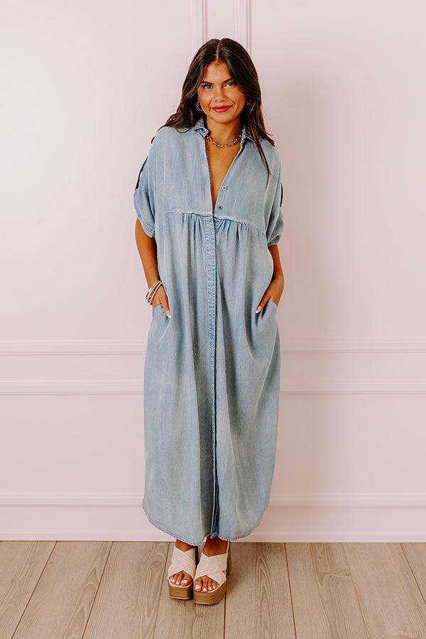 NYC Ready Chambray Maxi Dress Product Image