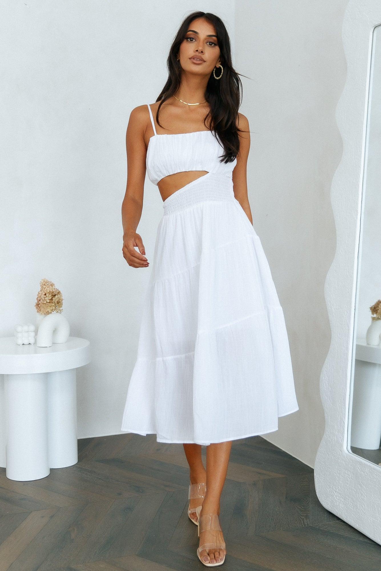 So Ready Midi Dress White Product Image