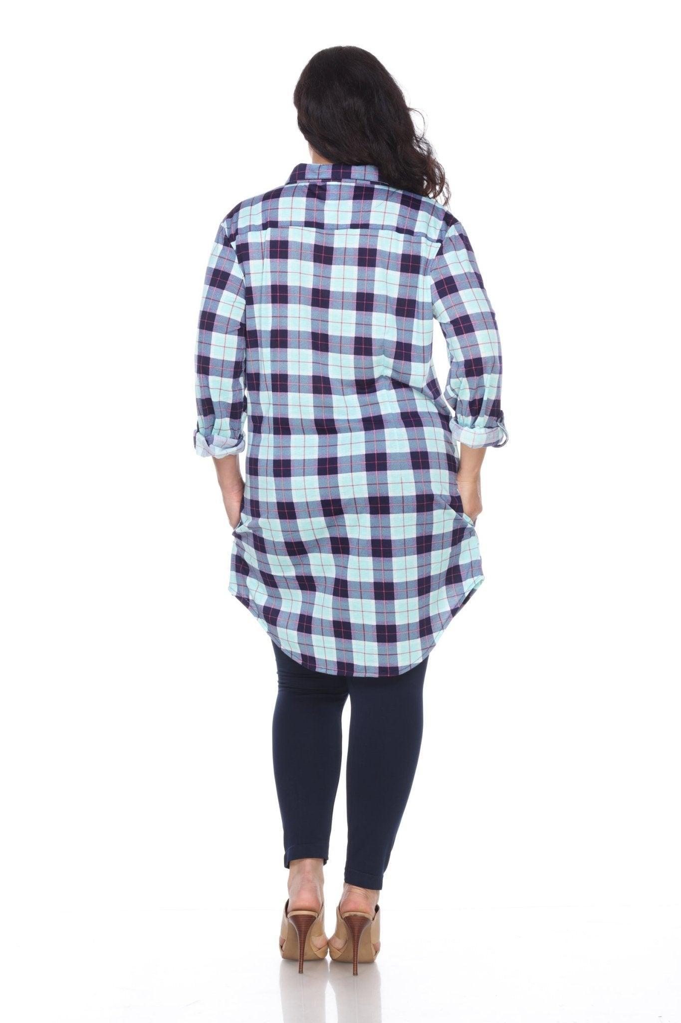 Piper Stretchy Plaid Tunic - Plus Product Image