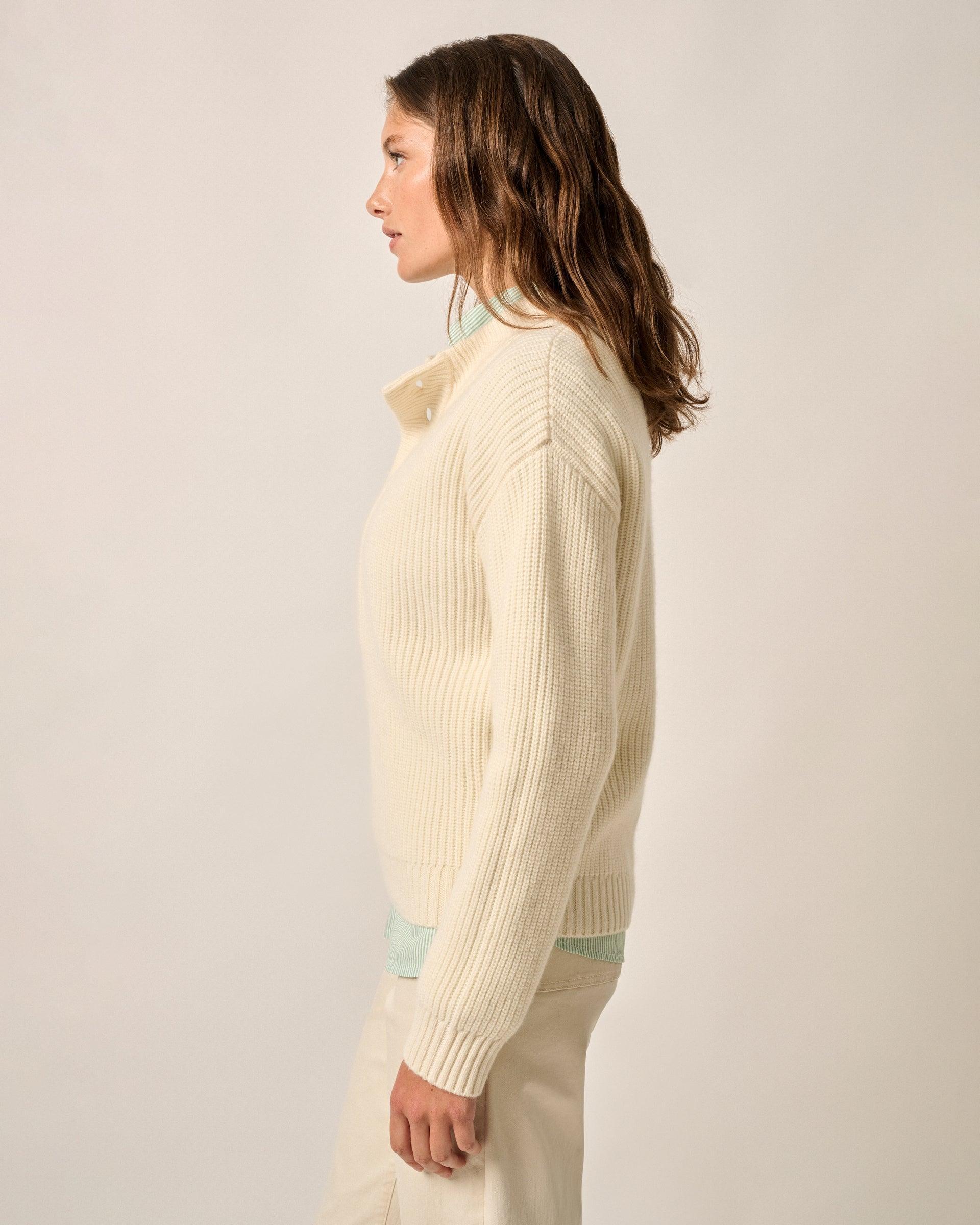 Kerrigan Cashmere Blend Henley Sweater Female Product Image