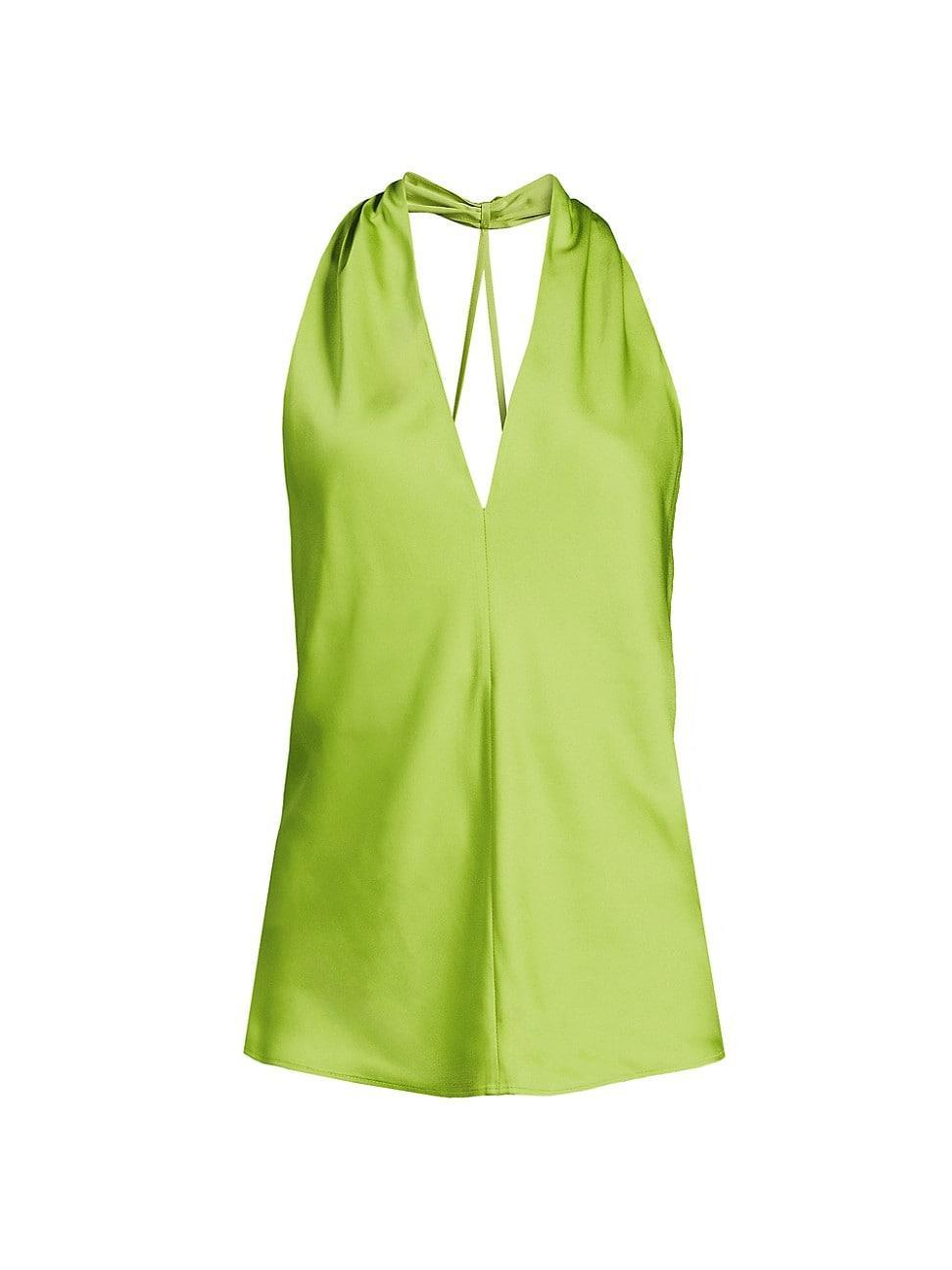 Womens Crepe Halter Top Product Image