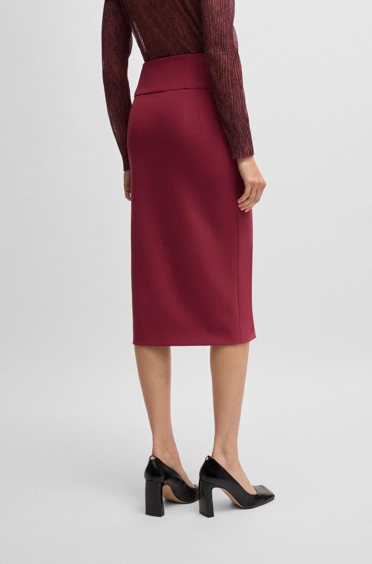 Extra-slim-fit pencil skirt with pleat details Product Image