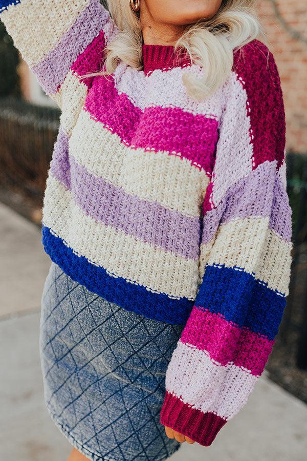 Latte Break Knit Sweater in Wine Product Image