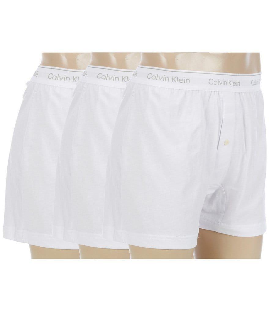 Calvin Klein Cotton Classic Solid Knit Boxers 3-Pack Product Image