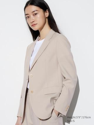 Womens Airsense Jacket with Moisture-Wicking Beige Medium UNIQLO US Product Image