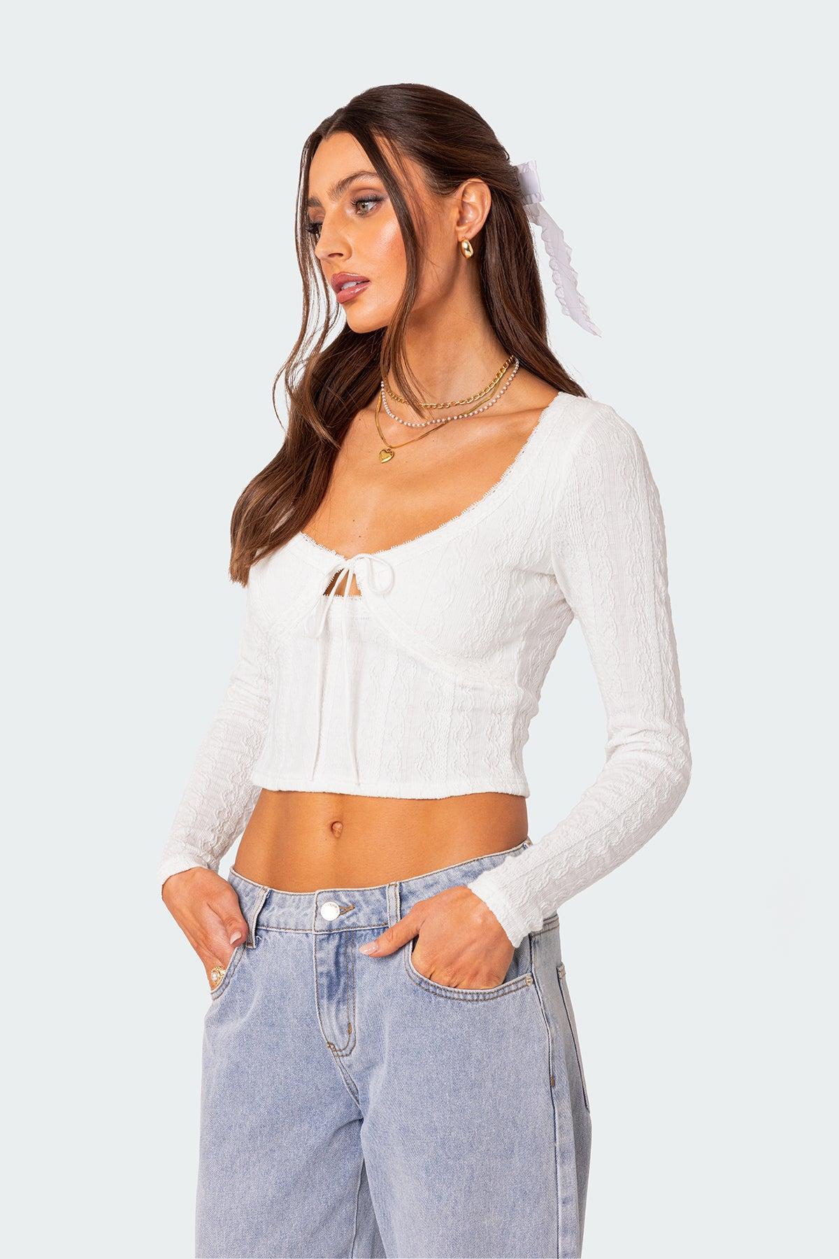 Lorey Lacey Knit Top Product Image