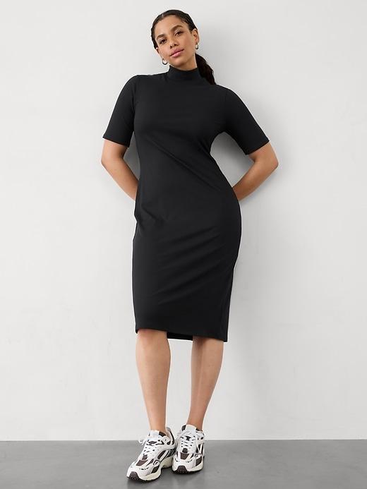 Signature Rib Mock Neck Dress Product Image