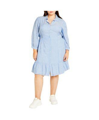 Plus Size Flynn Stripe Dress Product Image