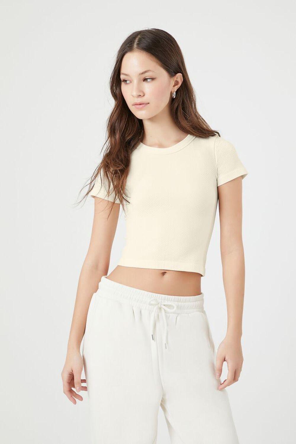 Cropped Seamless Tee | Forever 21 Product Image