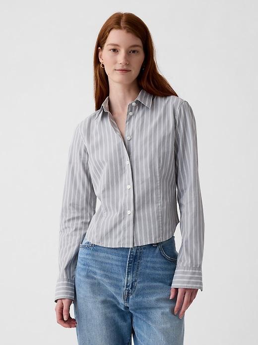 Organic Cotton Fitted Cropped Shirt Product Image